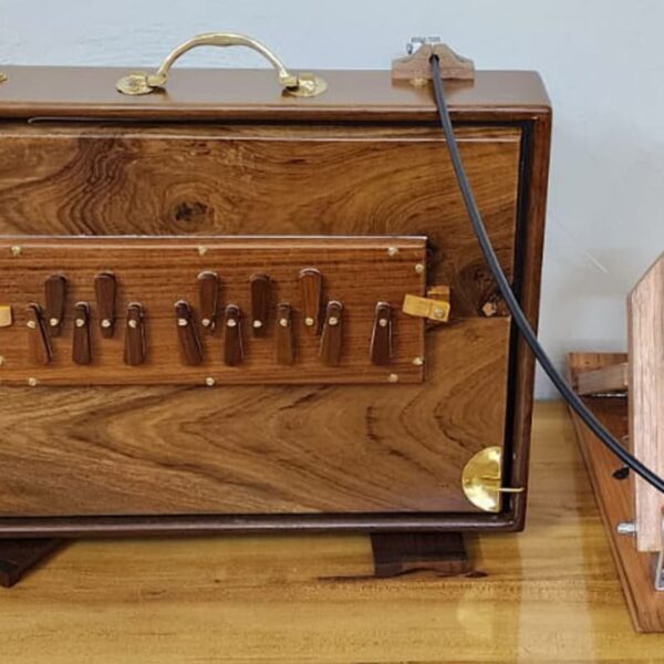 Shriji Premium Teak Wood Shruti Box C3-C4 440Hz and 432Hz Wooden Keys 16x12x3 Inch, with Bag Pedal and Non-Pedal Option