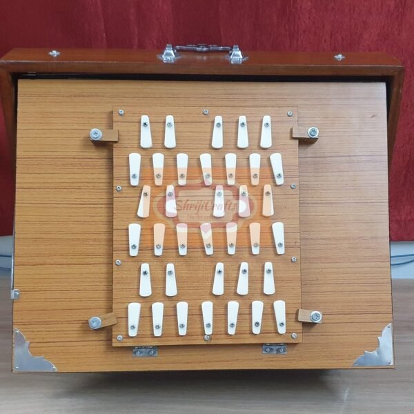 Shriji Shruti Box Large 36 Keys C to B 3 Reed Sets 1st 2nd 3rd Octaves 17x14x3 Inch Wood Sanmica 432Hz/440Hz