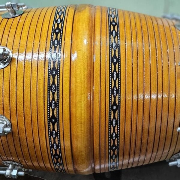 Handmade Professional Dholak Drum, Bolt Tuned, Mango Wood, Special Skin, with Bag and Spinner by Shriji