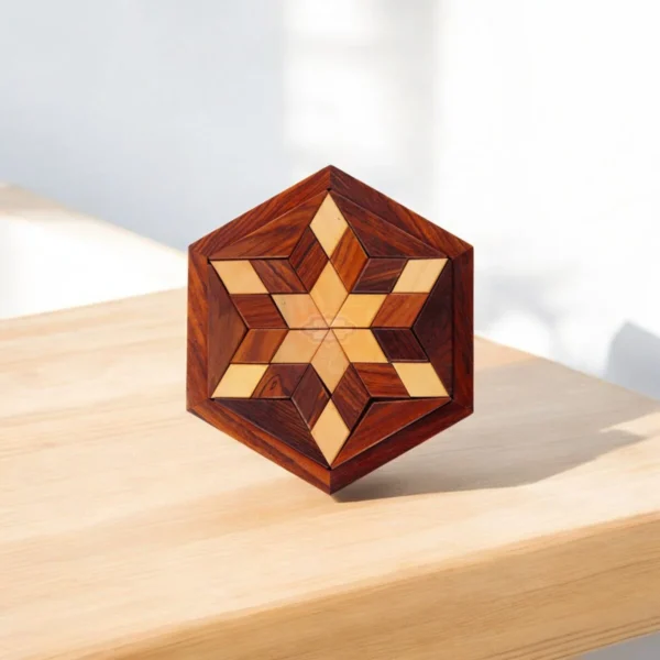 ShrijiCrafts Hex Puzzle Board – 6×6″