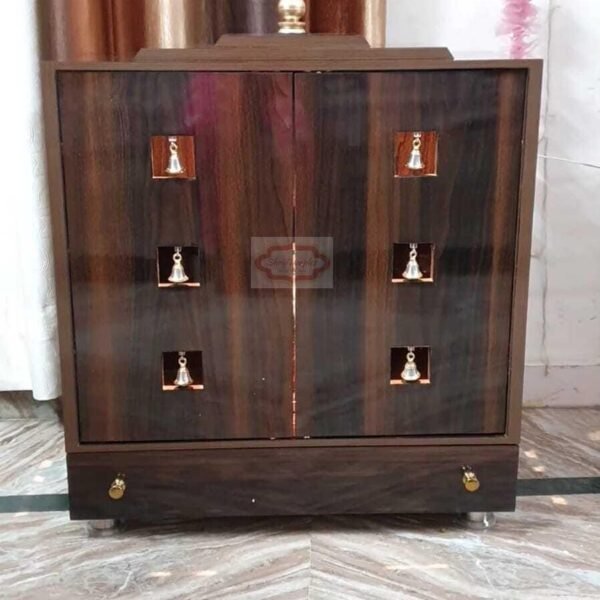 Shriji Temples Wooden temple with LED Light for Home and Office Puja Mandir Wall Hanging & Table Top Mandir handcrafted MADE in INDIA