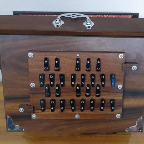 Shriji Indian Shruti Box 26 Keys C3-C5 Dual Octave Sur Peti Wood/Ply 440Hz/432Hz With Bag & Optional Pedal