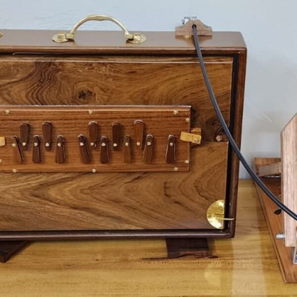 Shriji Premium Teak Wood Shruti Box C3-C4 440Hz and 432Hz Wooden Keys 15x10x3 Inch, with Bag, Pedal and Non-Pedal Option