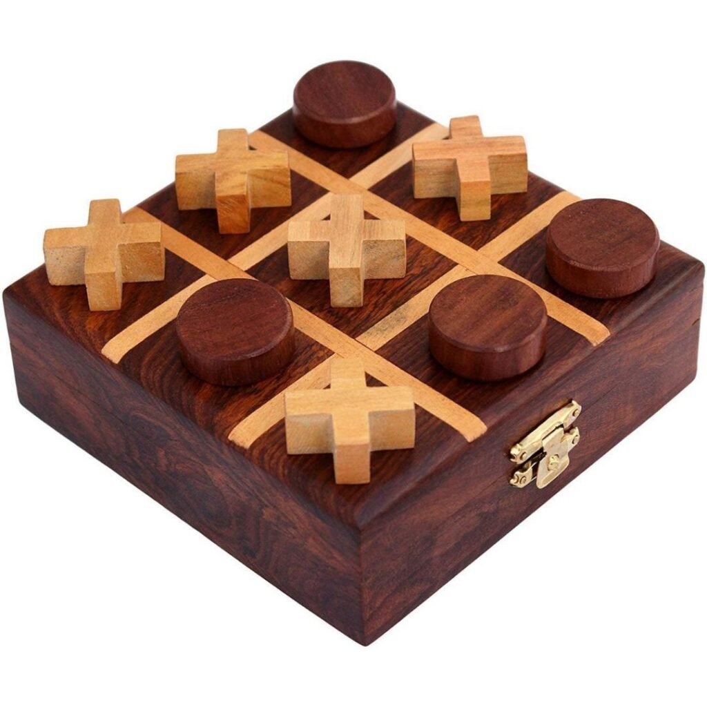 Handmade Wooden Tic Tac Toe Tik Tak Game Gifts for Kids