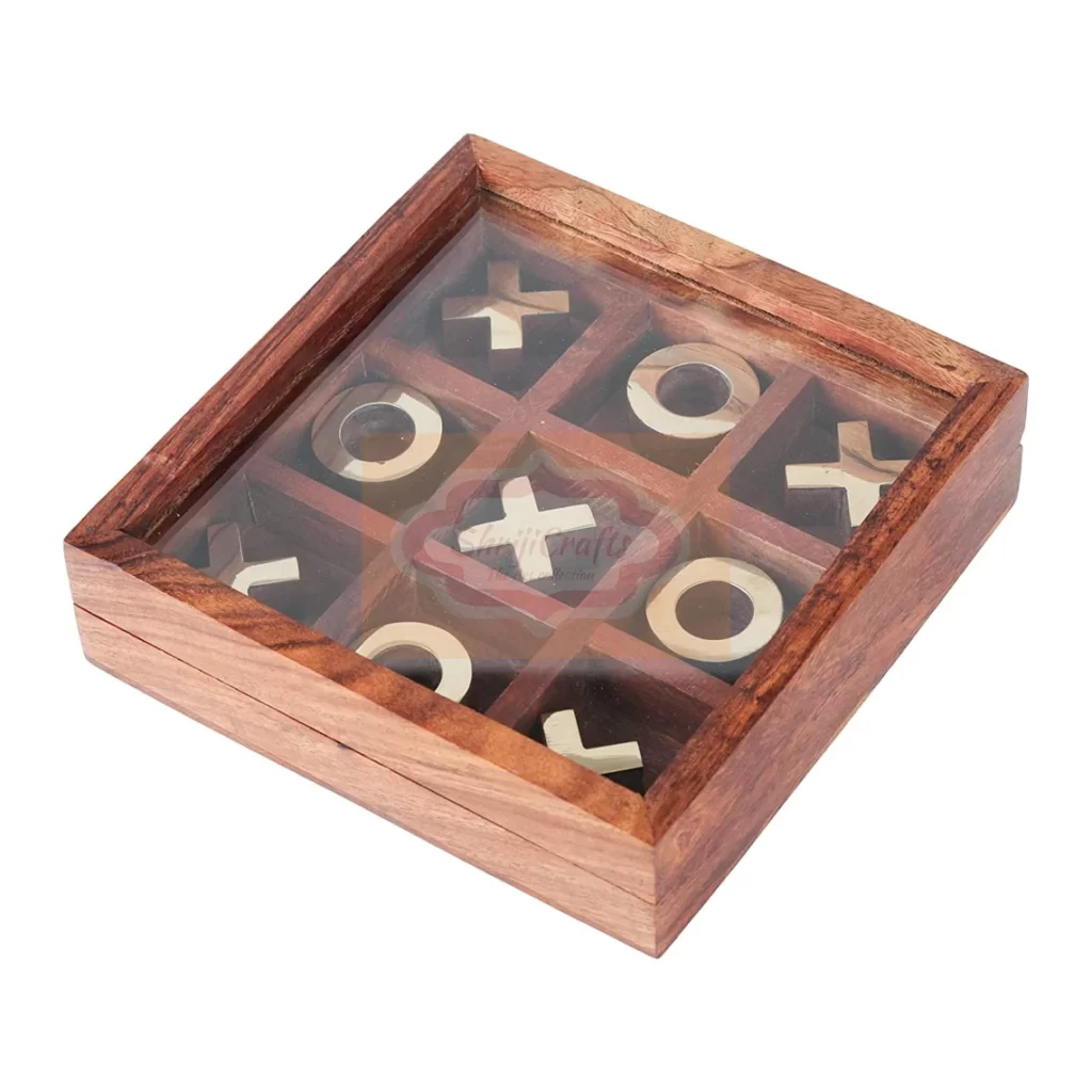 Tic Tac Toe   Wooden Board Game