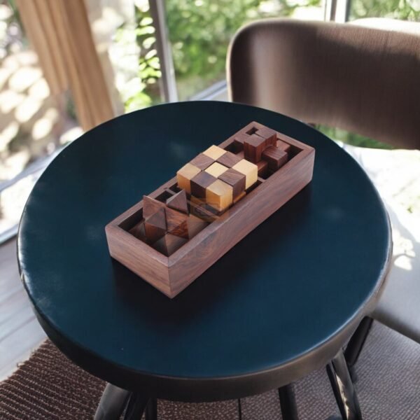 Wooden 3 in 1 Puzzle Games Set 3D Puzzles IQ Brain Teaser and Mind Challenge Game for Teens and Adults Christmas