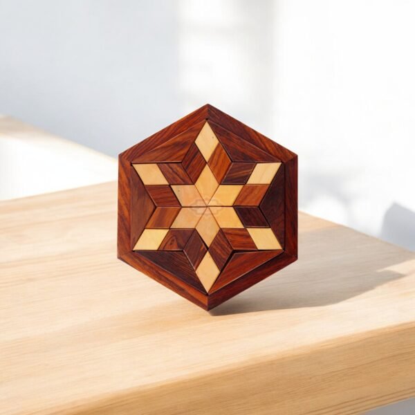 ShrijiCrafts Hex Puzzle Board – 6x6"