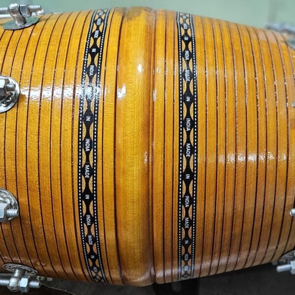 Handmade Professional Dholak Drum, Bolt Tuned, Mango Wood, Special Skin, with Bag and Spinner by Shriji