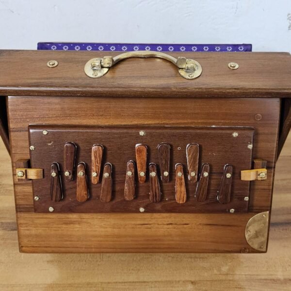 Shriji Premium Teak Wood Shruti Box C3-C4 440Hz 432Hz, Wooden Keys, 13x9x3 Inch with Bag, Made in India